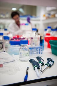 Chemistry research in a laboratory